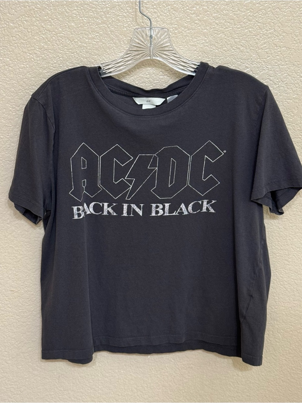 H&M Black AC/DC 'Back in Black' Short Sleeve Tee